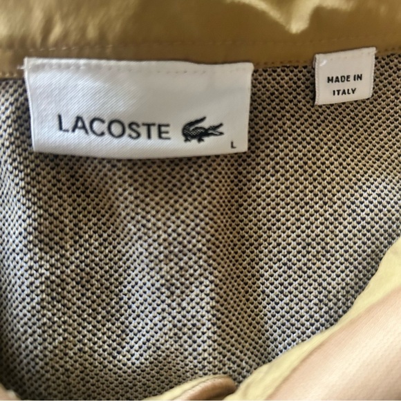 Lacoste polo shirt | Large | tan orange white | Like New - Picture 10 of 10